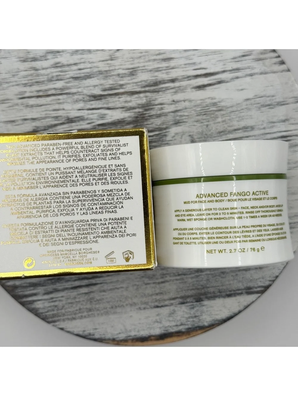 Borghese Roma Advanced Fango Active Mud Purifying for Face and Body 2.7oz BNIB